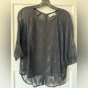 Rosmunde Copenhagen silk blend 3/4 sleeve blouse
